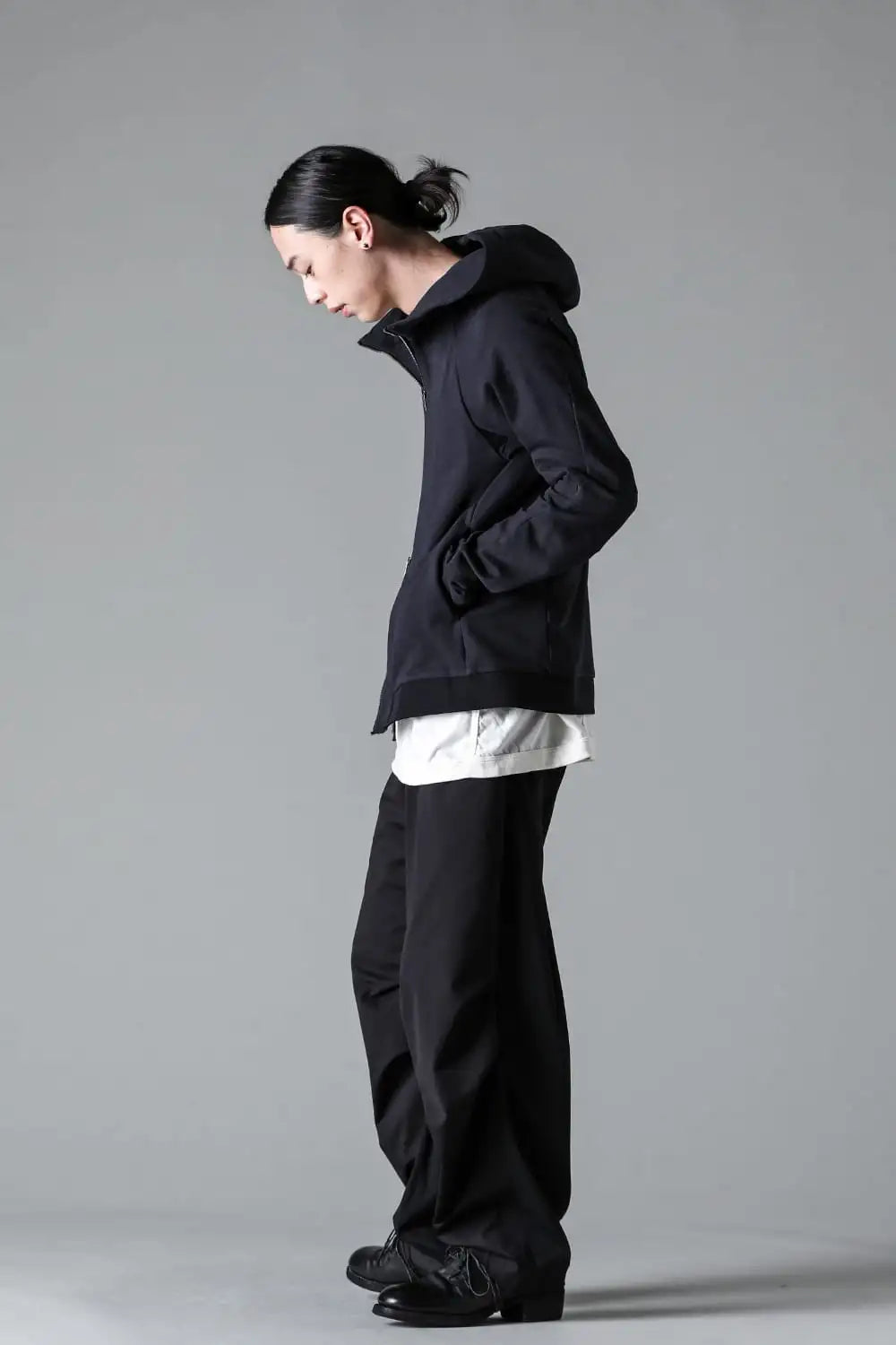 Hooded jacket stretch jersey