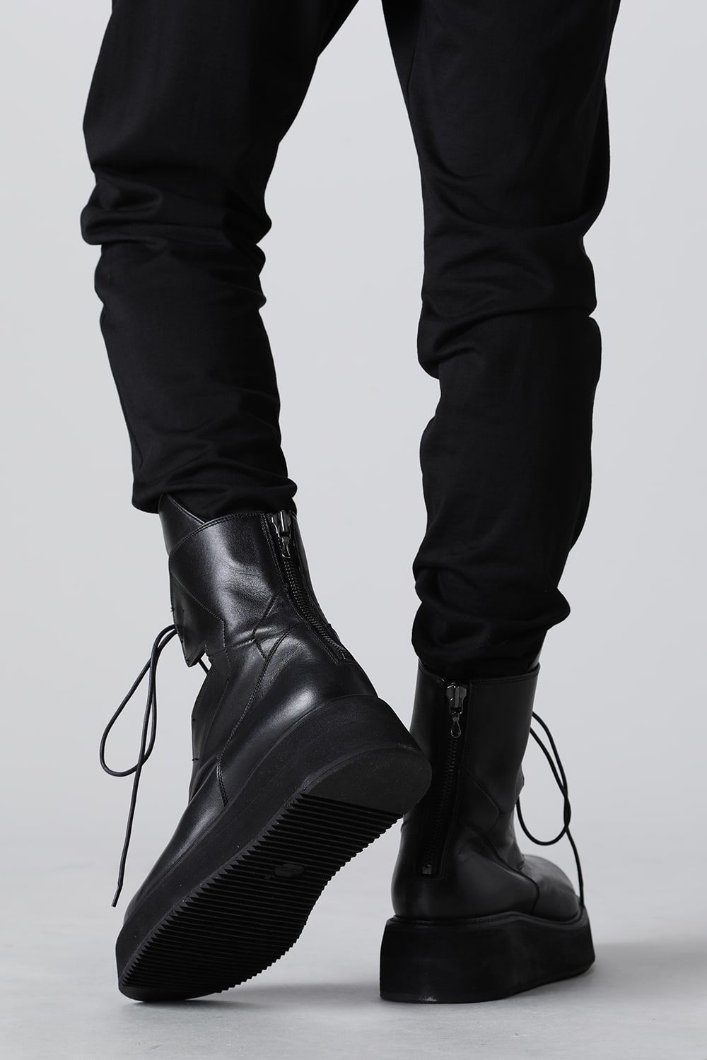 Cow Skin Lace Up Boots