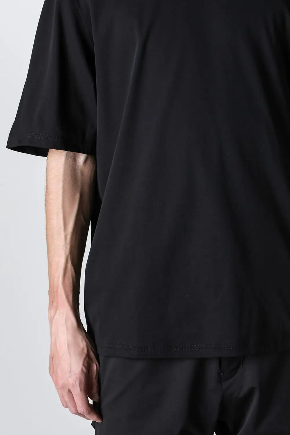 Short sleeve high gauge jersey Black