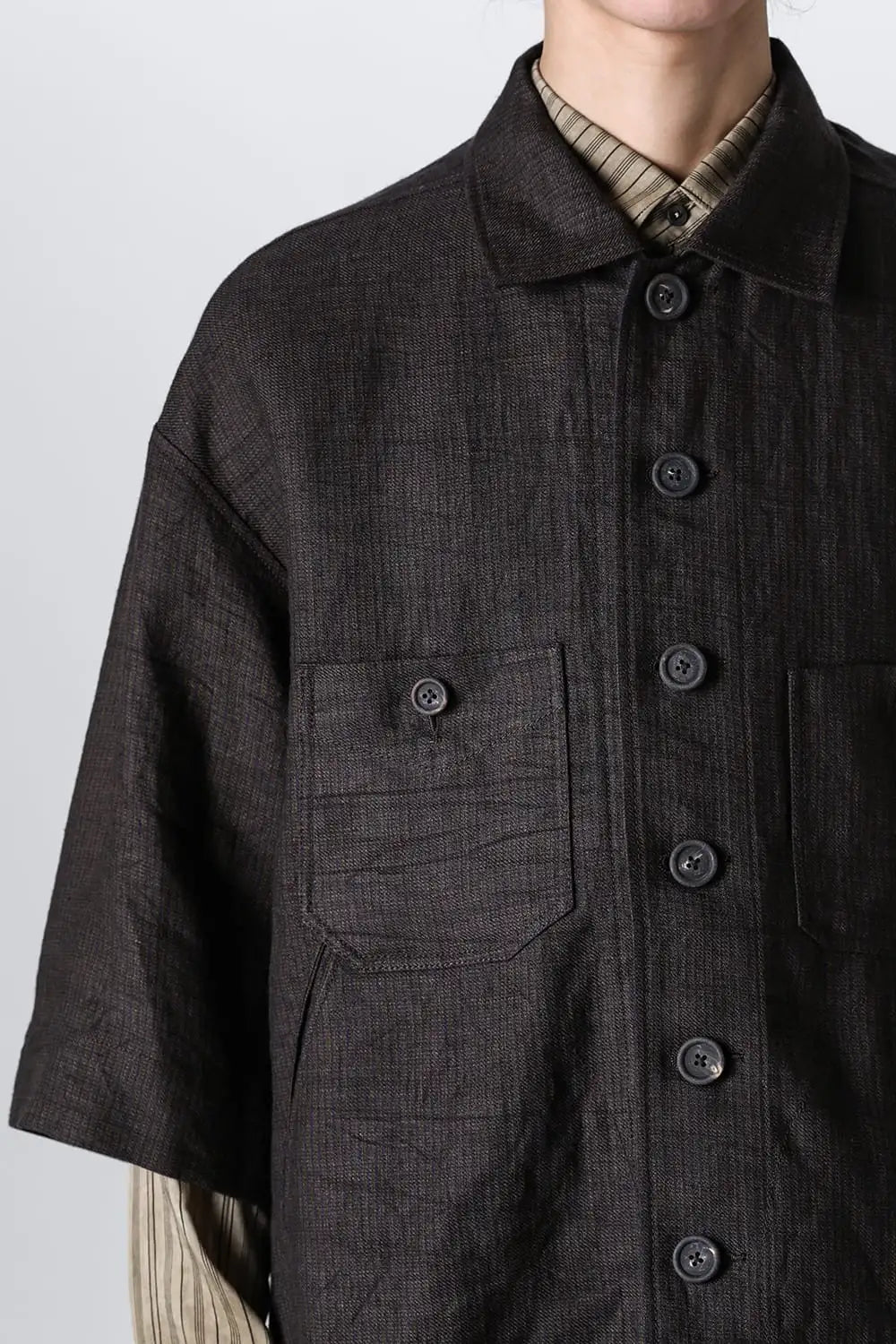 Oversized Short Sleeve Workers Shirt