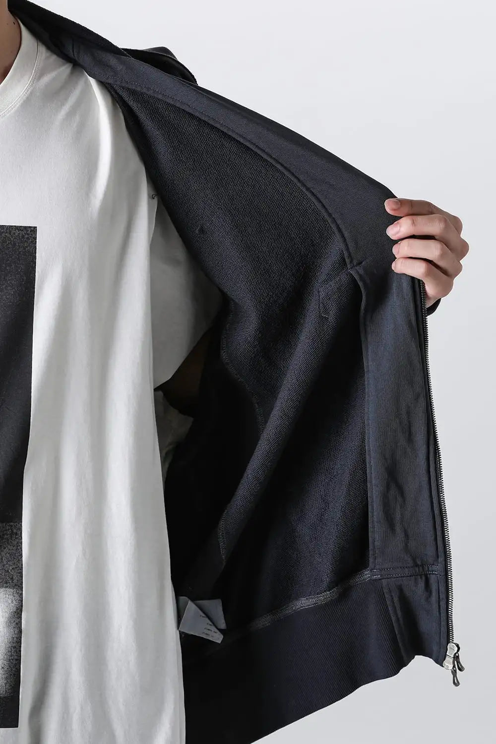 Faded Garment Wash Sweat Hoodie Black