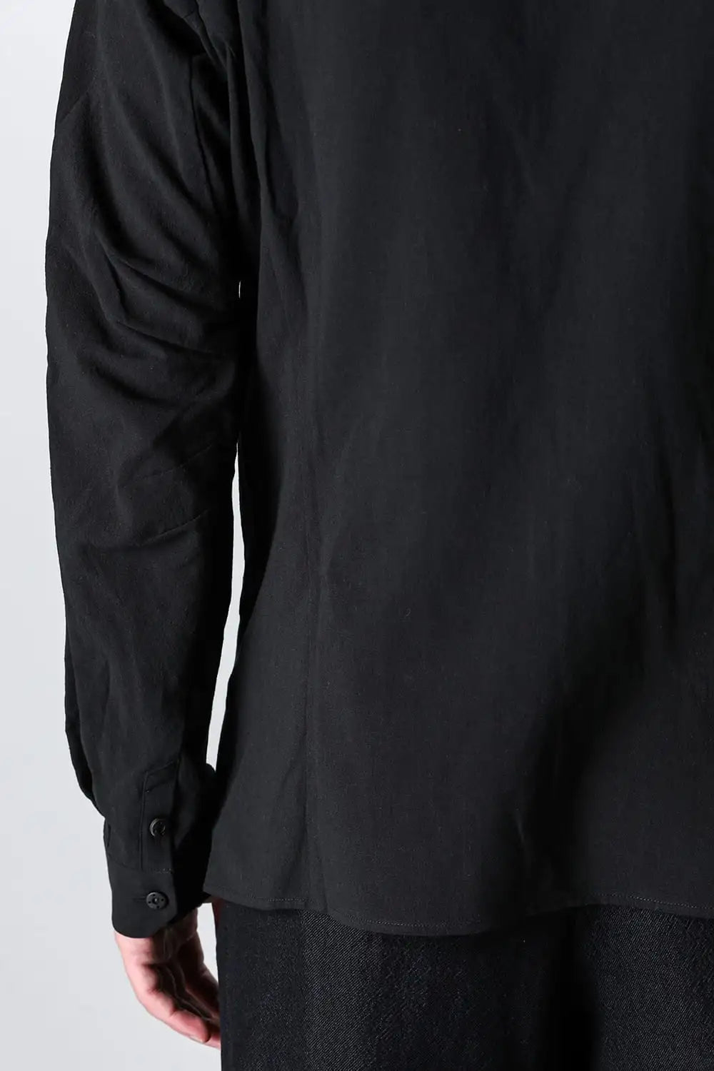 High neck shirt cotton / linen