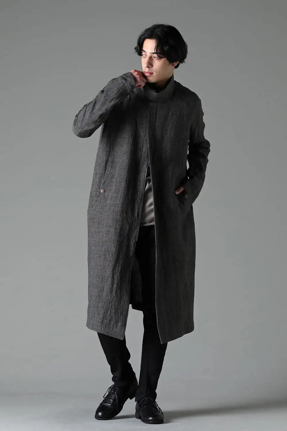 Coat linen / glen check