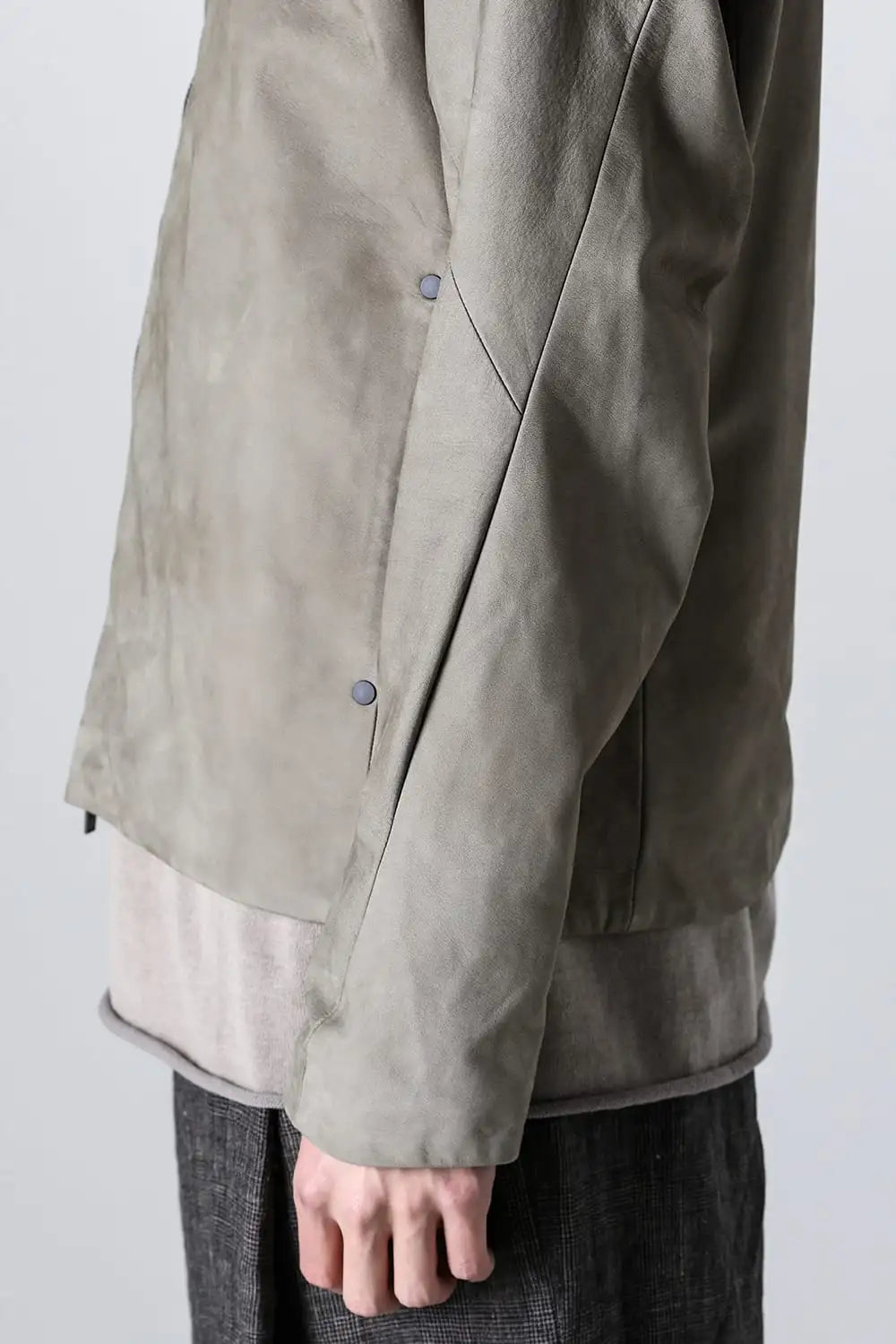 Jacket soft nubuck cow leather Sand Gray