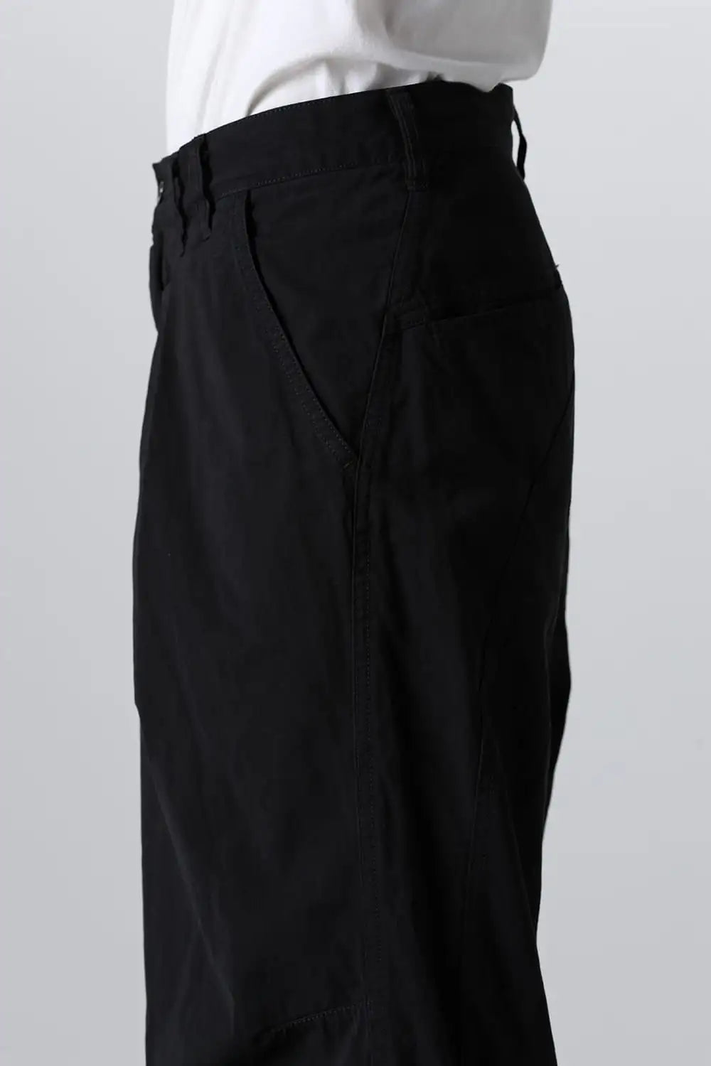 Dry Cotton Wide Trousers  Black
