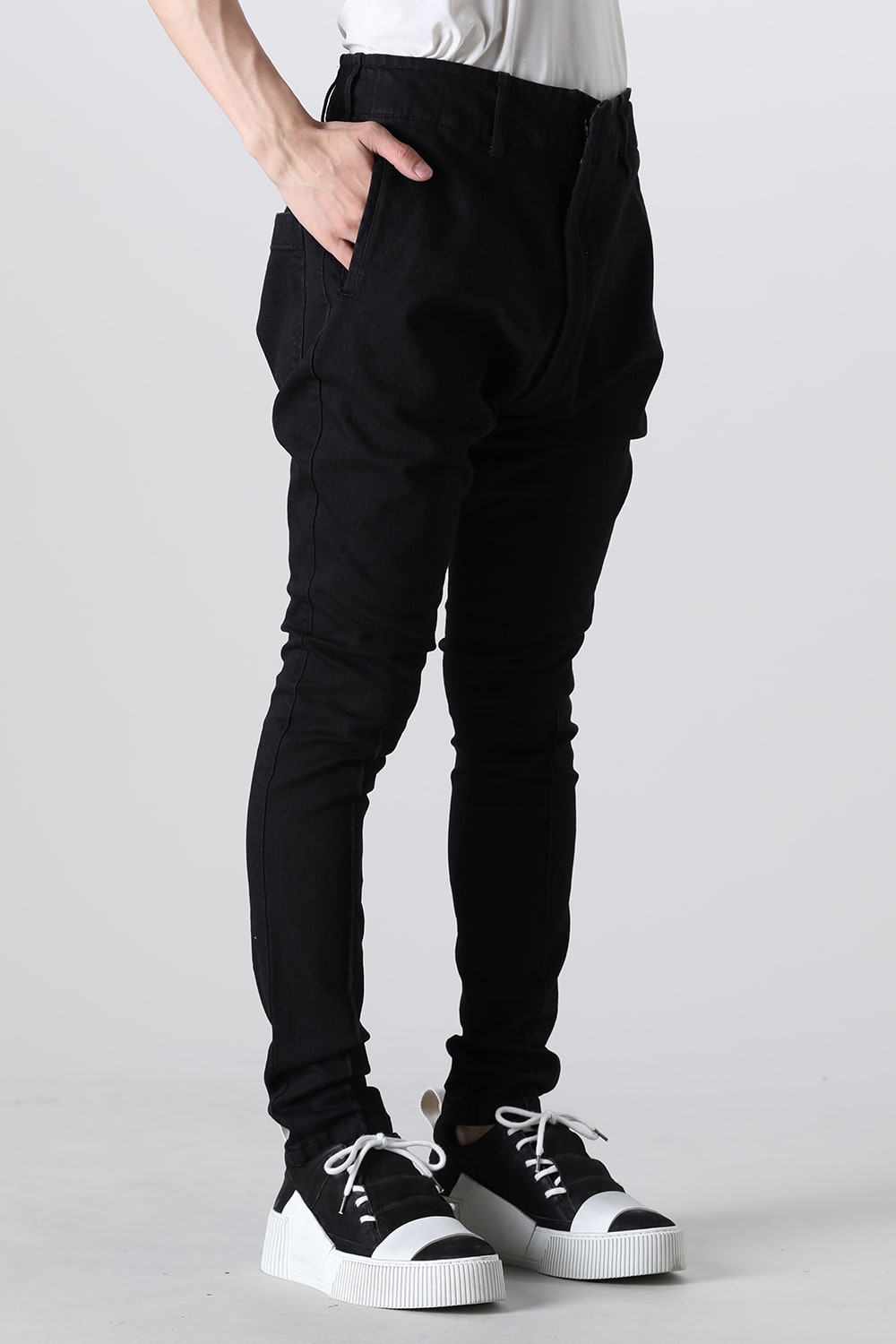 Organic Denim Darts SaruelPants Black