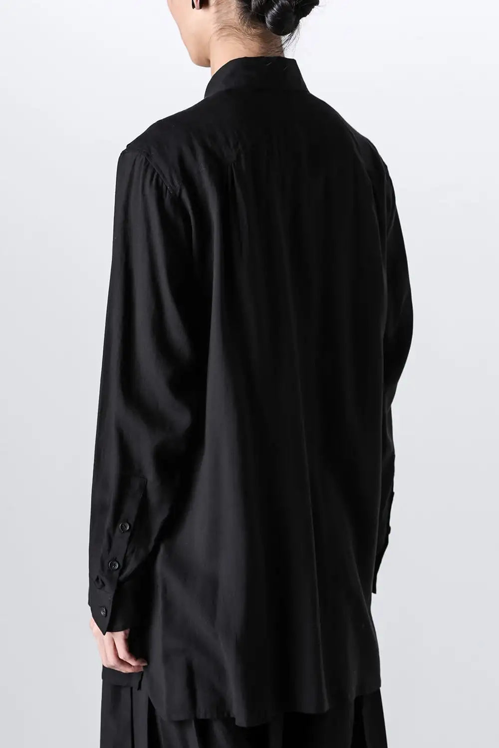 Same Color Stitch Pocket Blouse