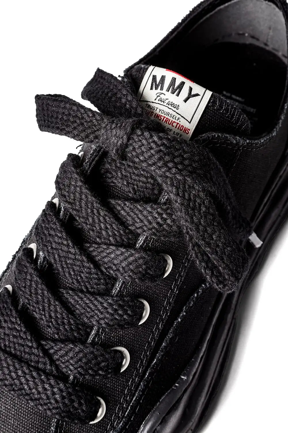 HANK Original sole Toe cap sneaker LOW canvas Black/Black
