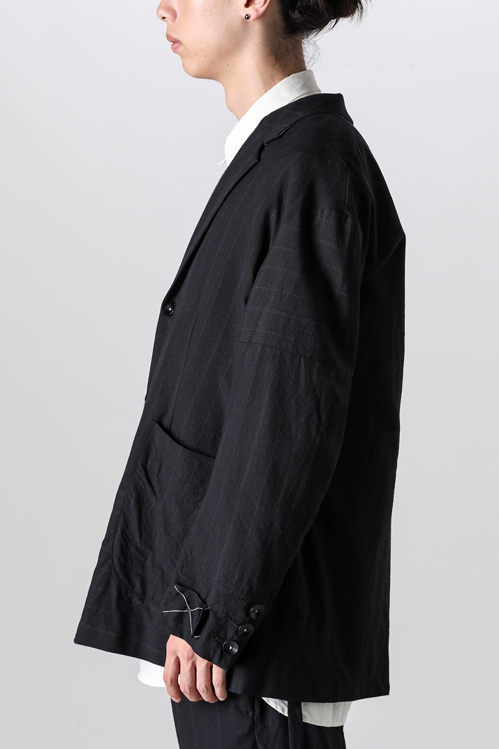 Patch Worked Relax Fit Blazer Stripe Serge Wool HERBIE