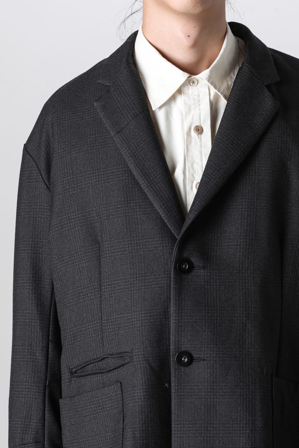 Patch Worked Relax Fit 2B Blazer Glen Check HERBIE