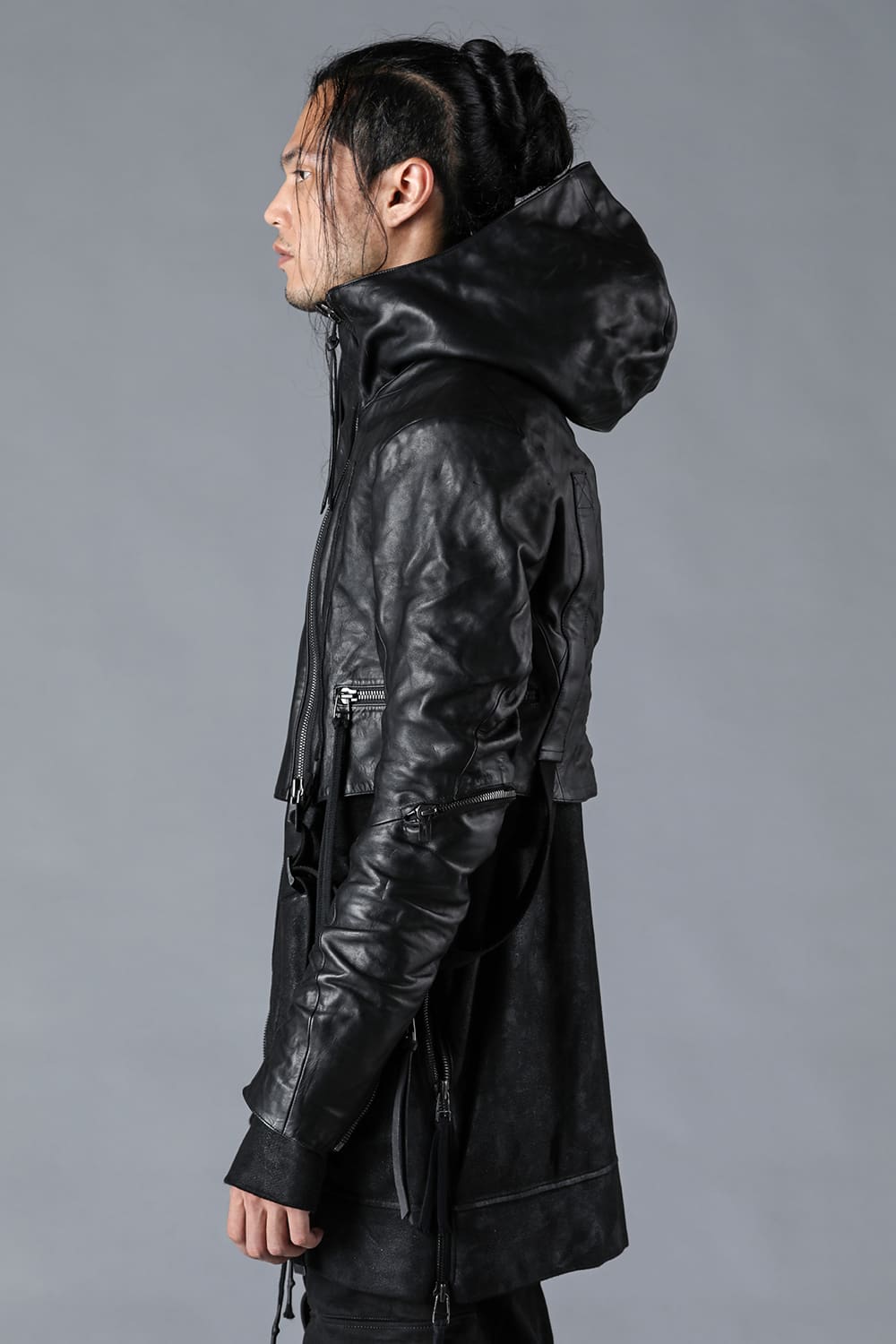 Horse Leather Cropped Jacket