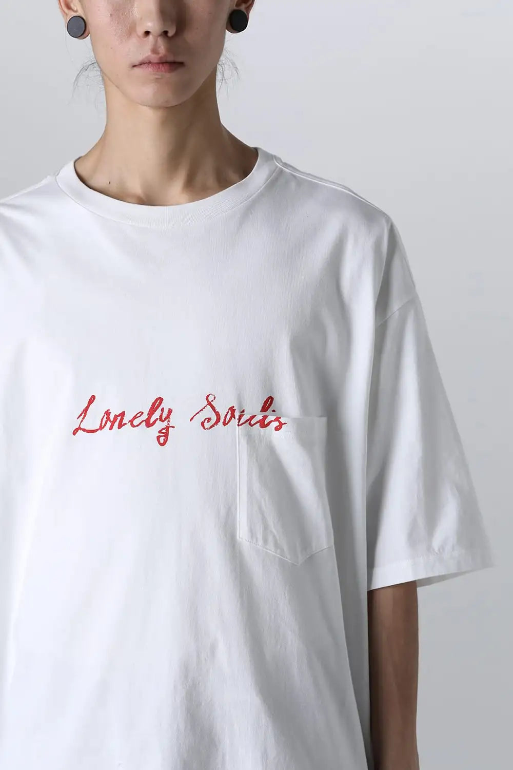 lonely souls. (oversized s/s pocket tee) White