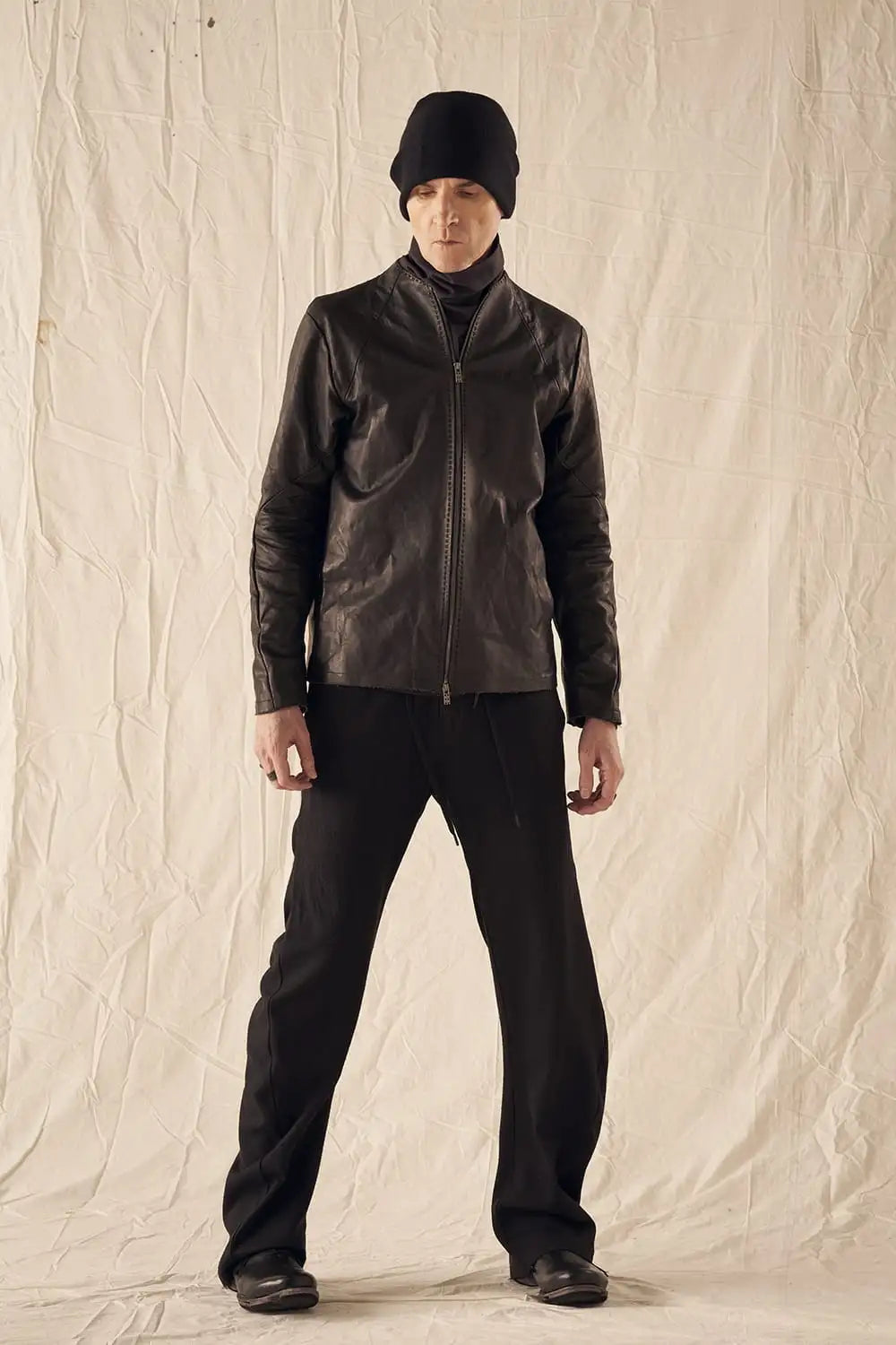 Leather  jacket  calf / silk   bonded