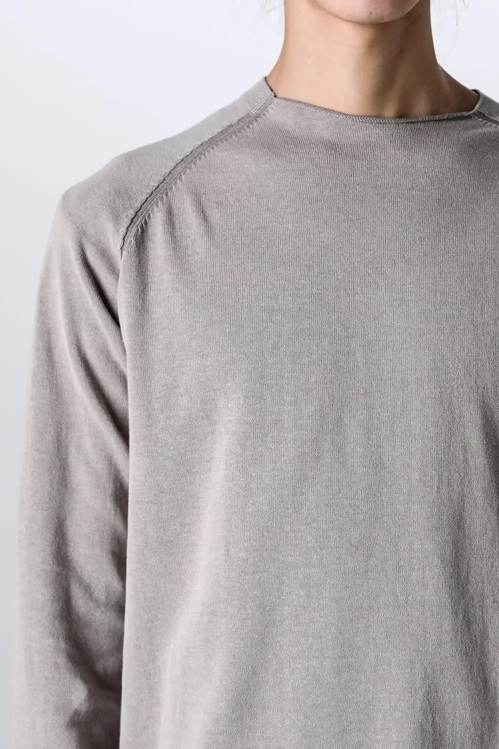 ロングスリーブハイツイストコットン Light Gray