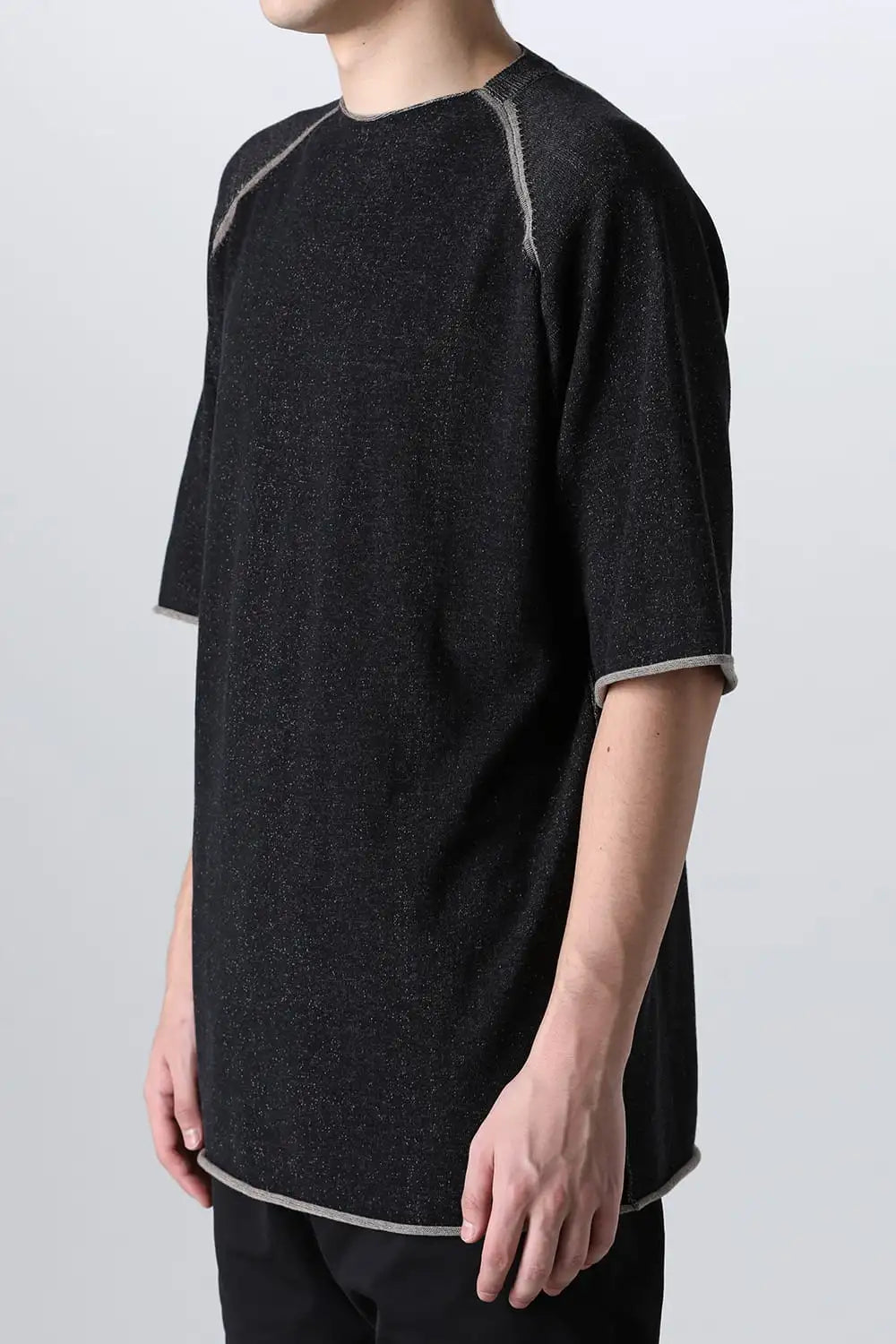 Short sleeve High twist cotton Black