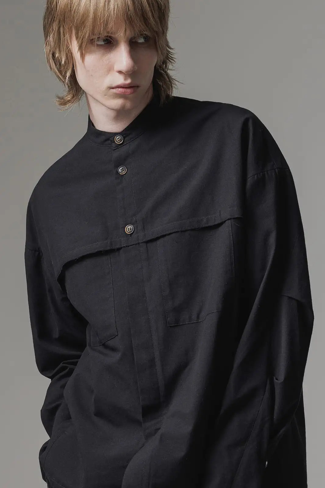 シャツ ノイル シルク コットン グログラン