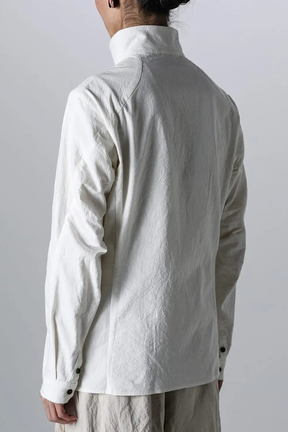 High neck shirt cotton / hemp