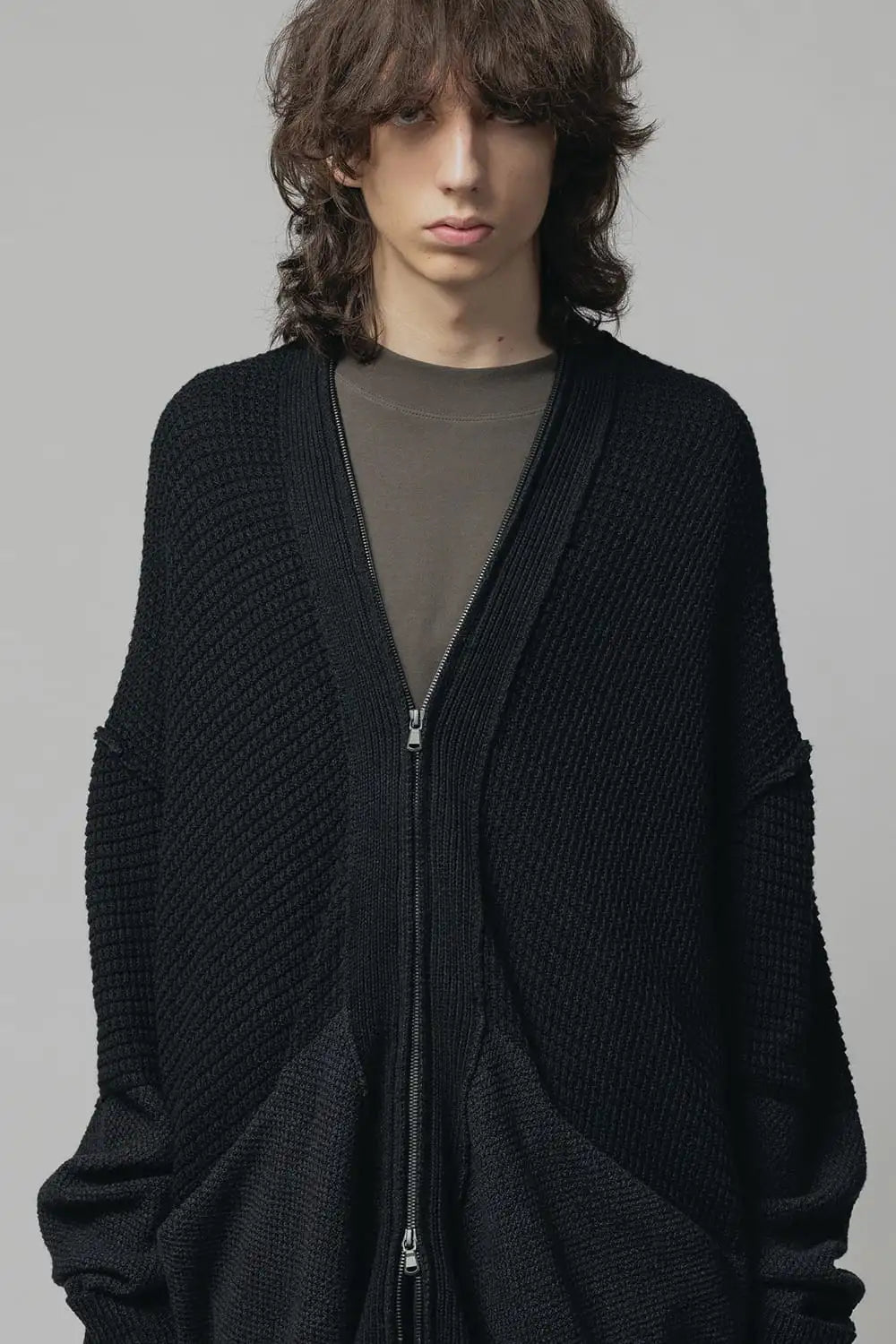 7G Knit Cardigan Black