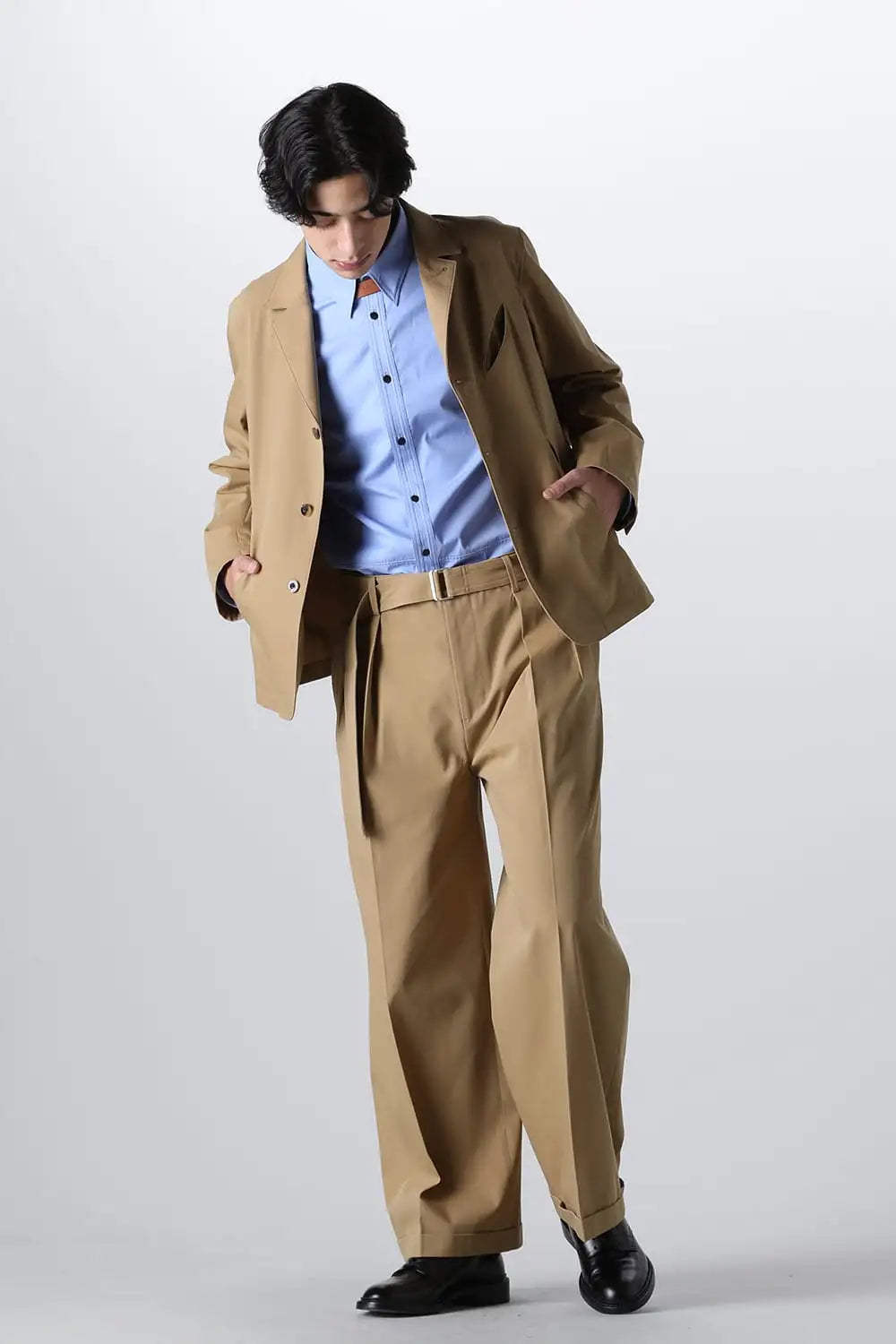 Belted Buggy Trousers  Camel