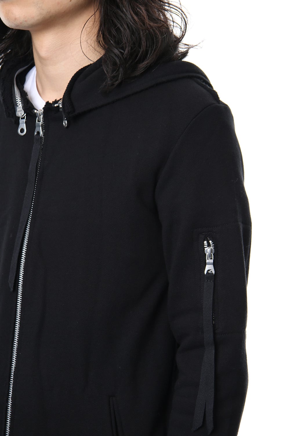 Removable hoodie blouson - Black