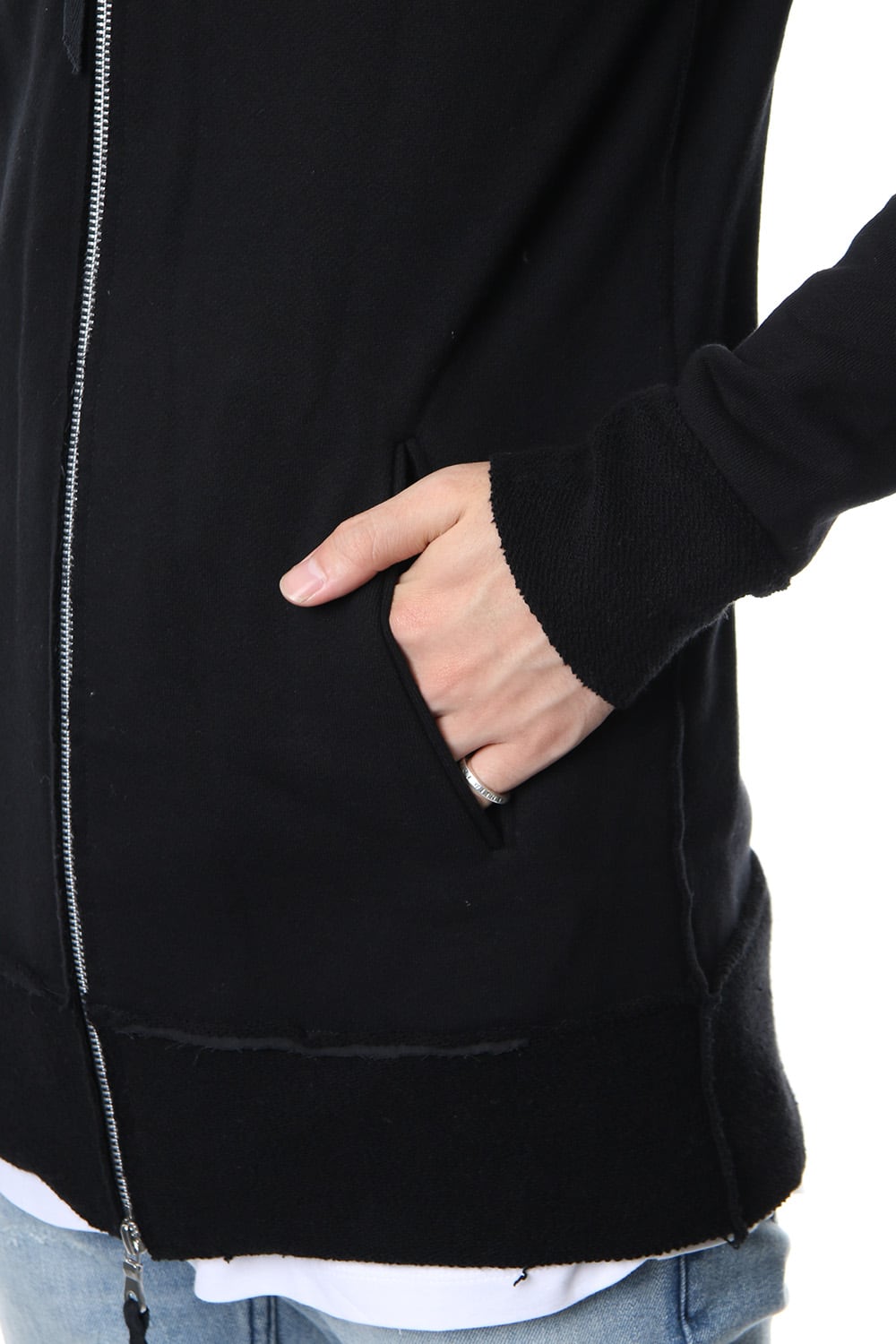 Removable hoodie blouson - Black