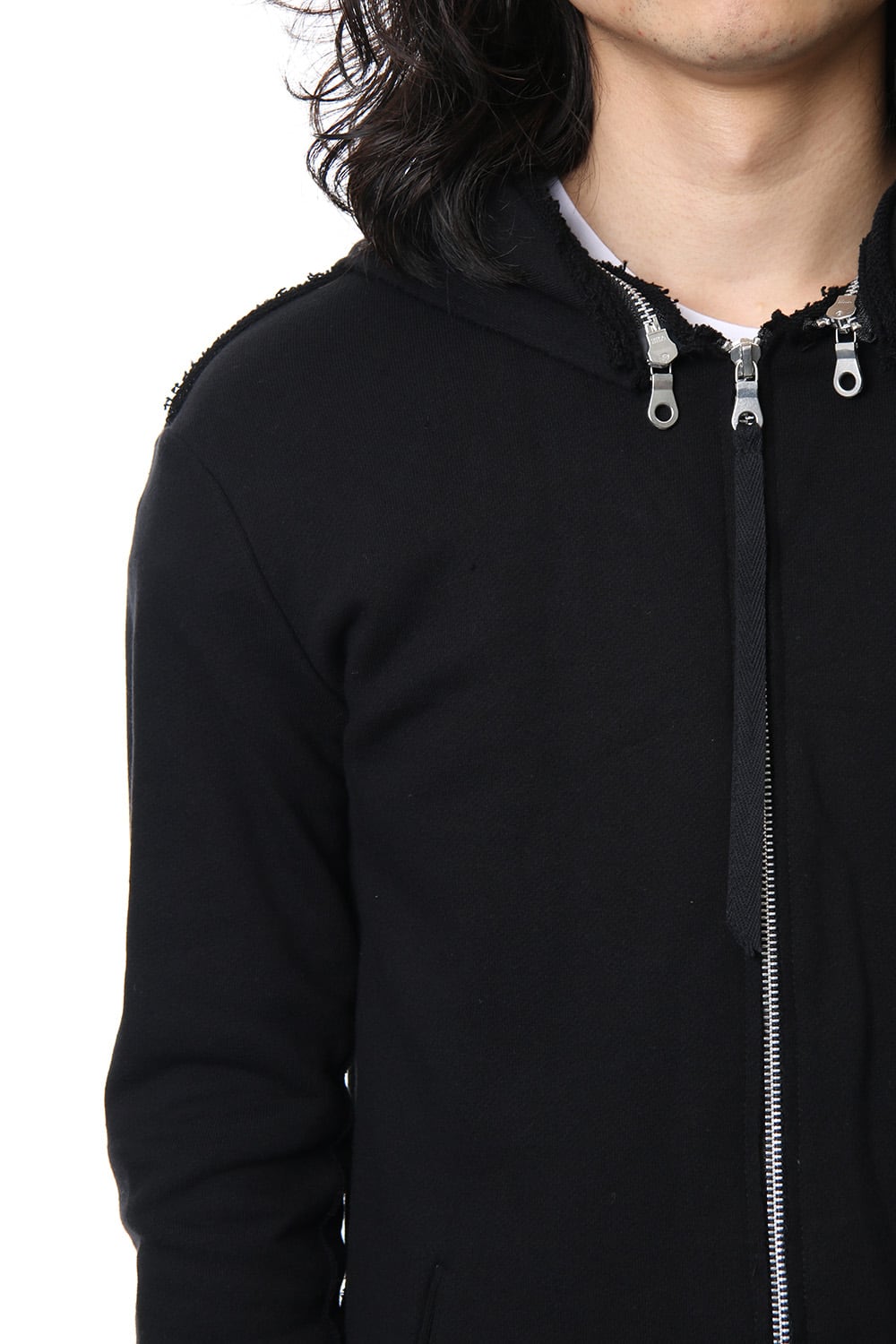 Removable hoodie blouson - Black