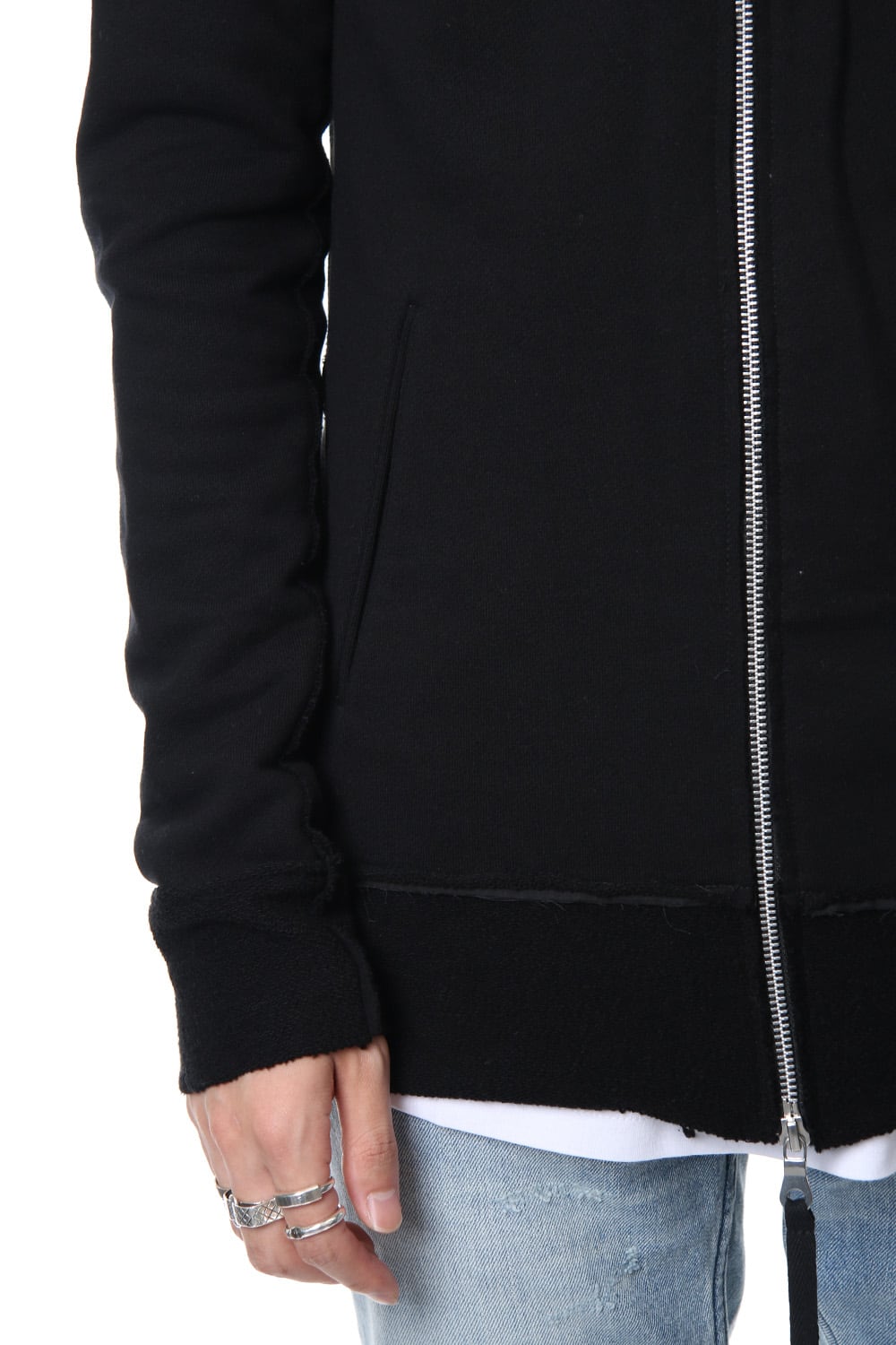 Removable hoodie blouson - Black
