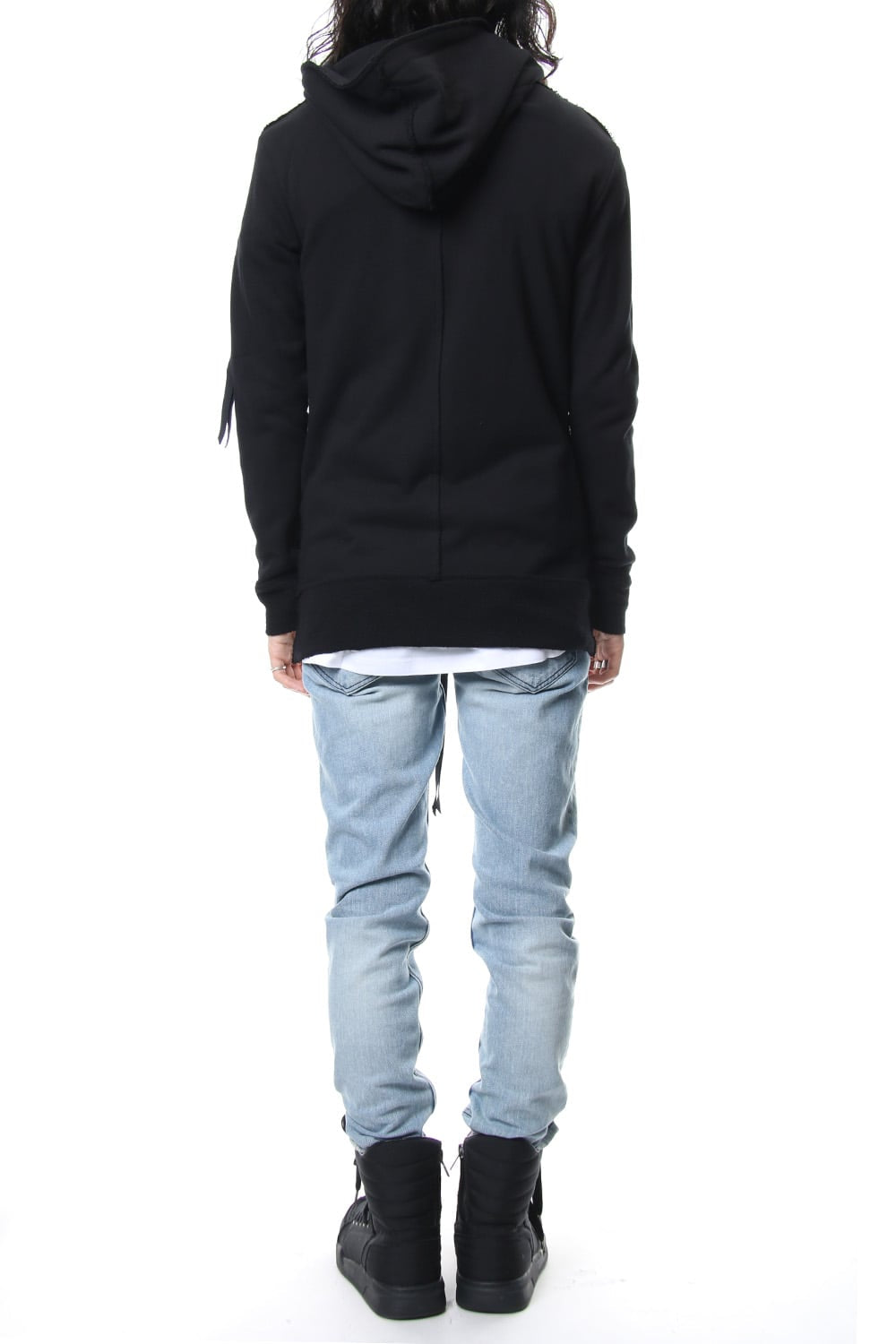 Removable hoodie blouson - Black