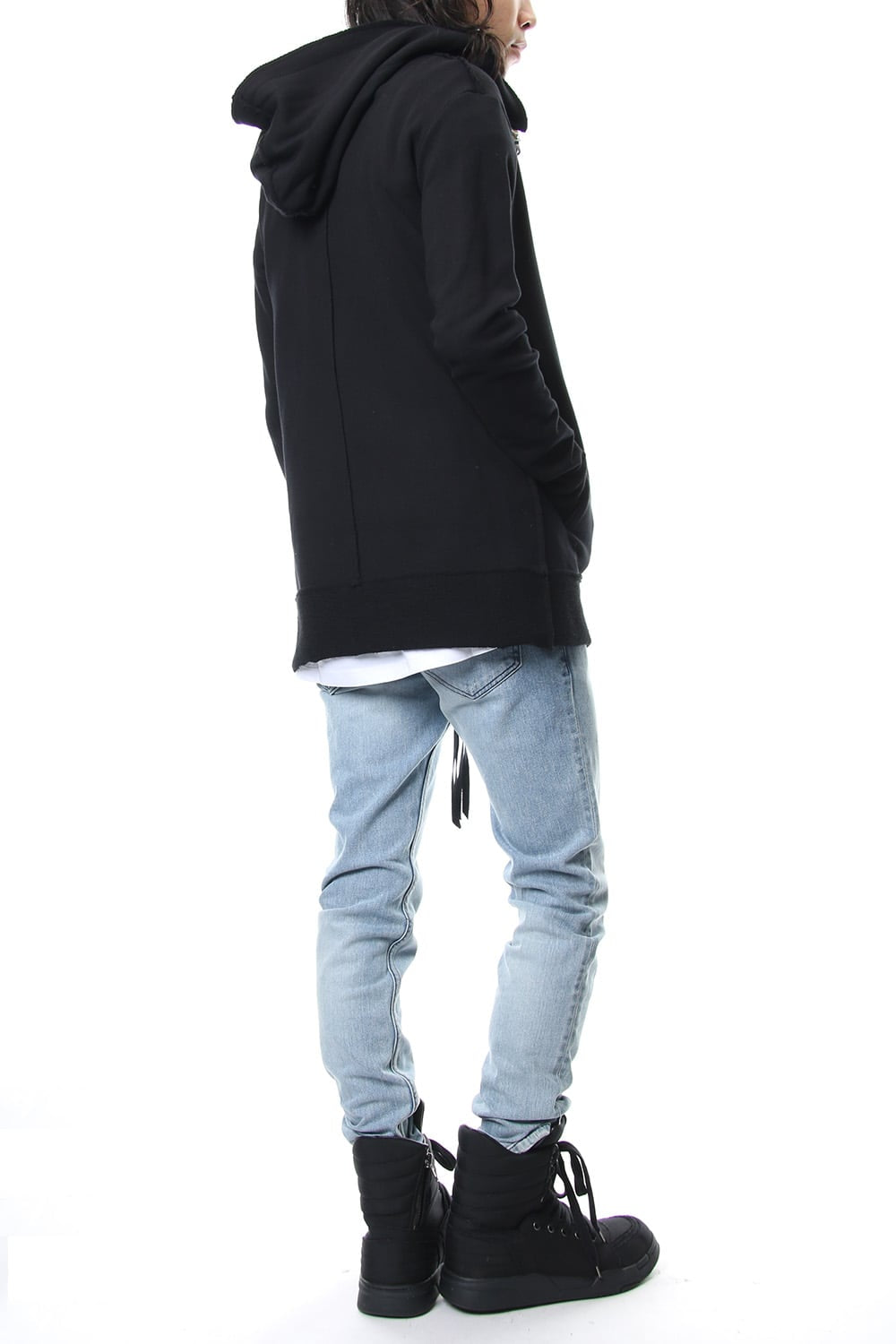 Removable hoodie blouson - Black