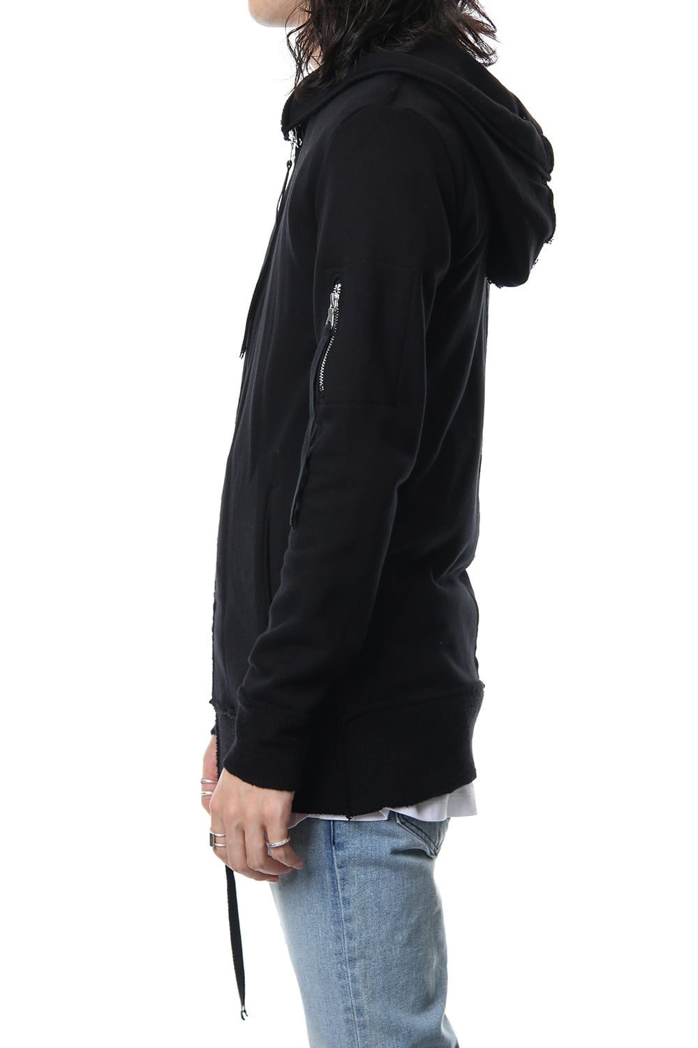 Removable hoodie blouson - Black