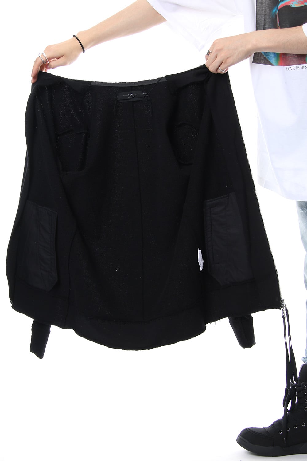 Removable hoodie blouson - Black