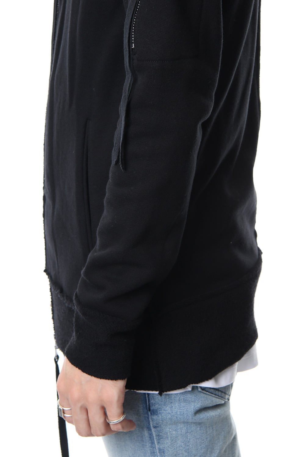 Removable hoodie blouson - Black