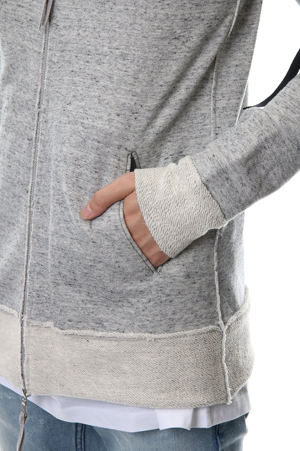 Removable hoodie blouson - Snow Gray