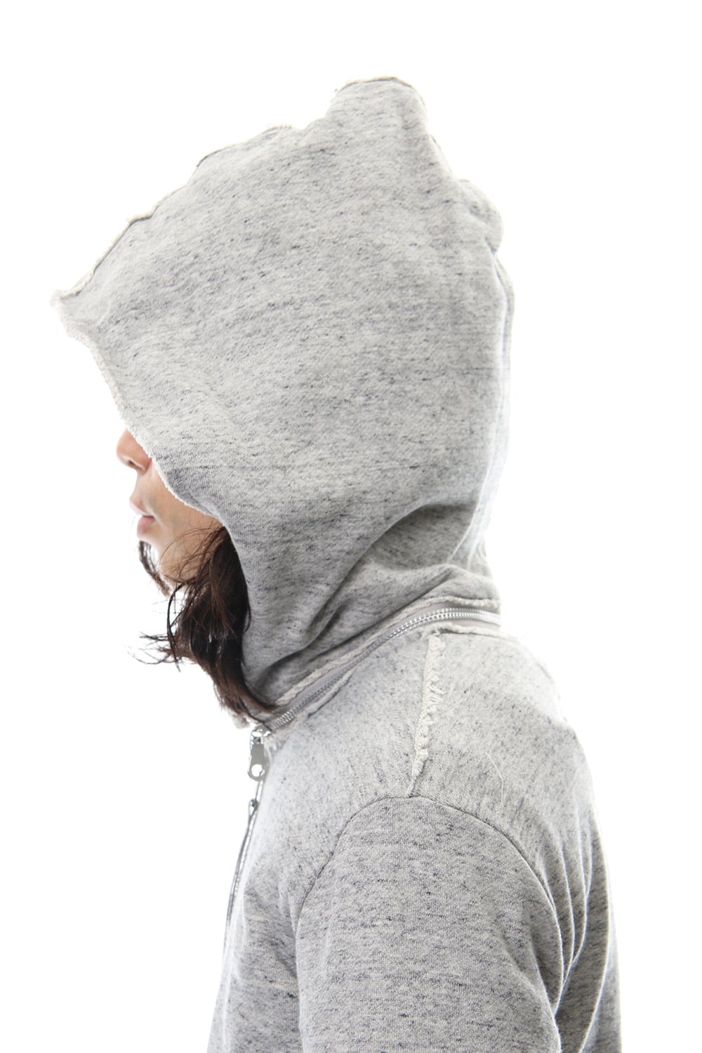 Removable hoodie blouson - Snow Gray