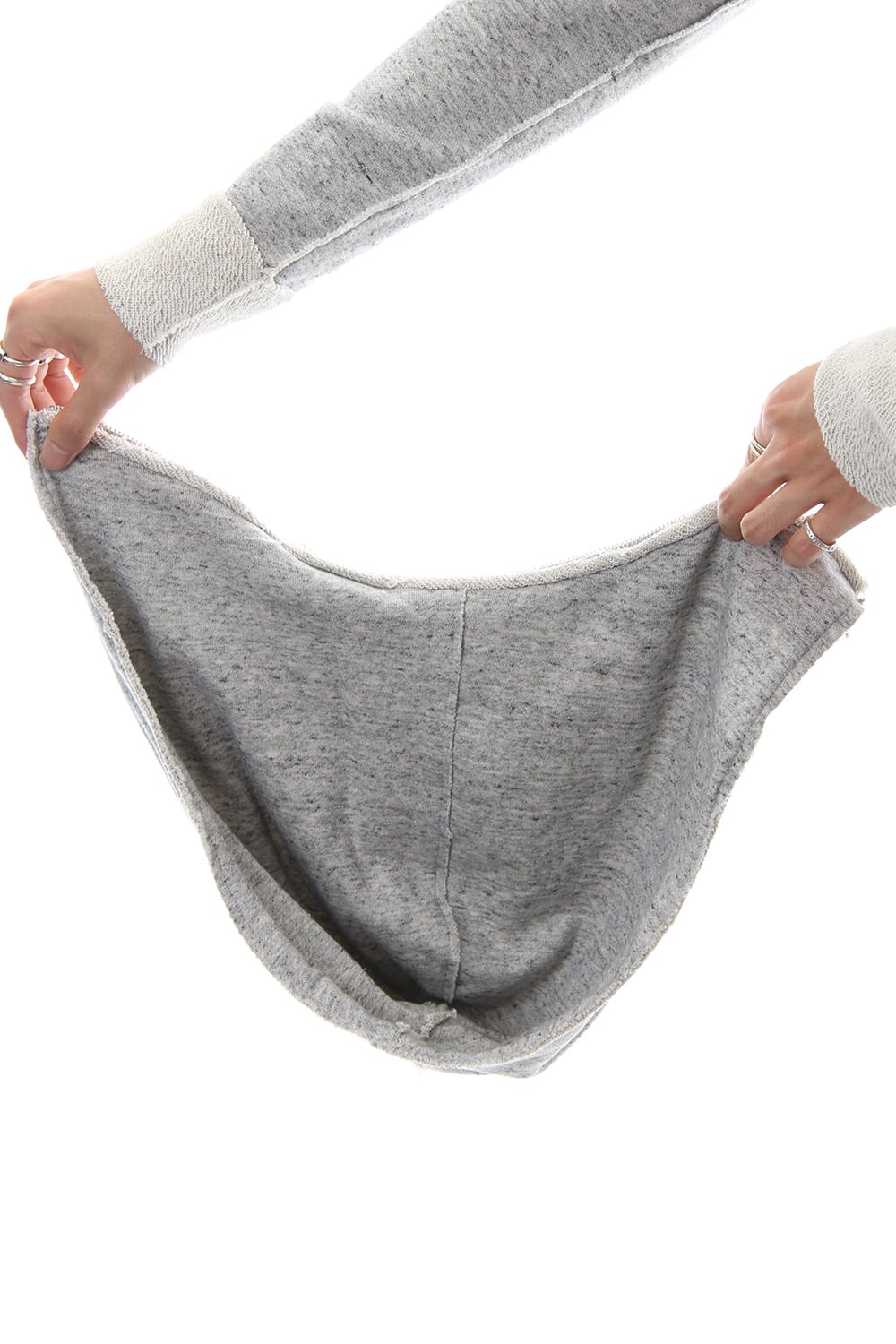 Removable hoodie blouson - Snow Gray