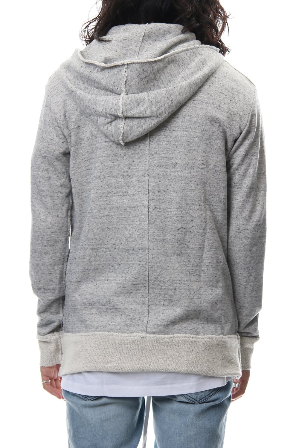 Removable hoodie blouson - Snow Gray