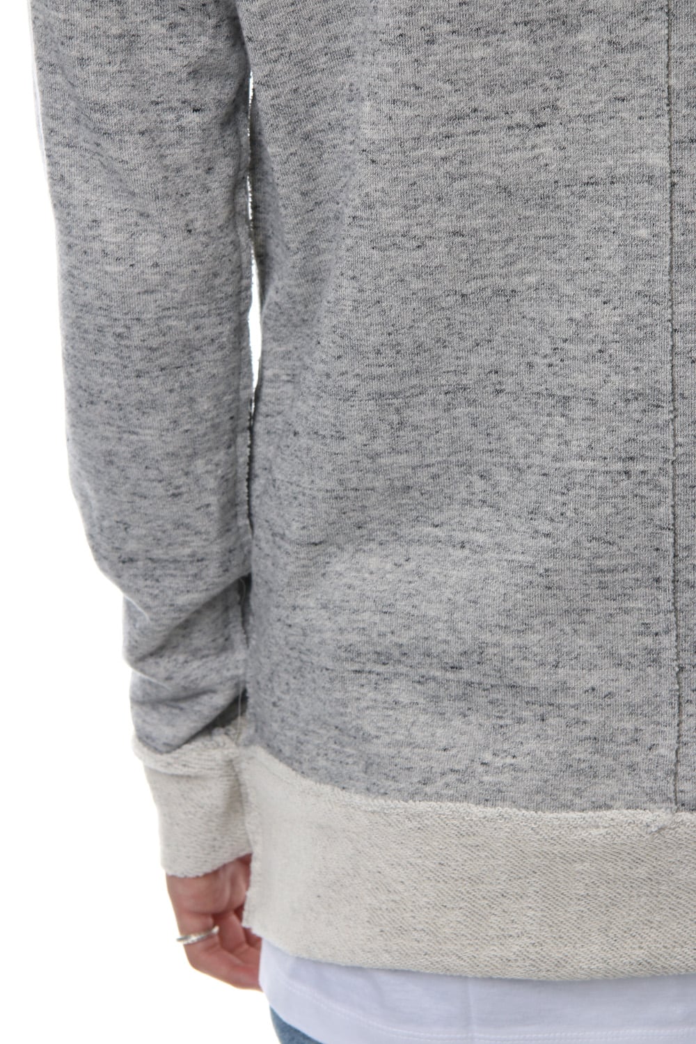 Removable hoodie blouson - Snow Gray