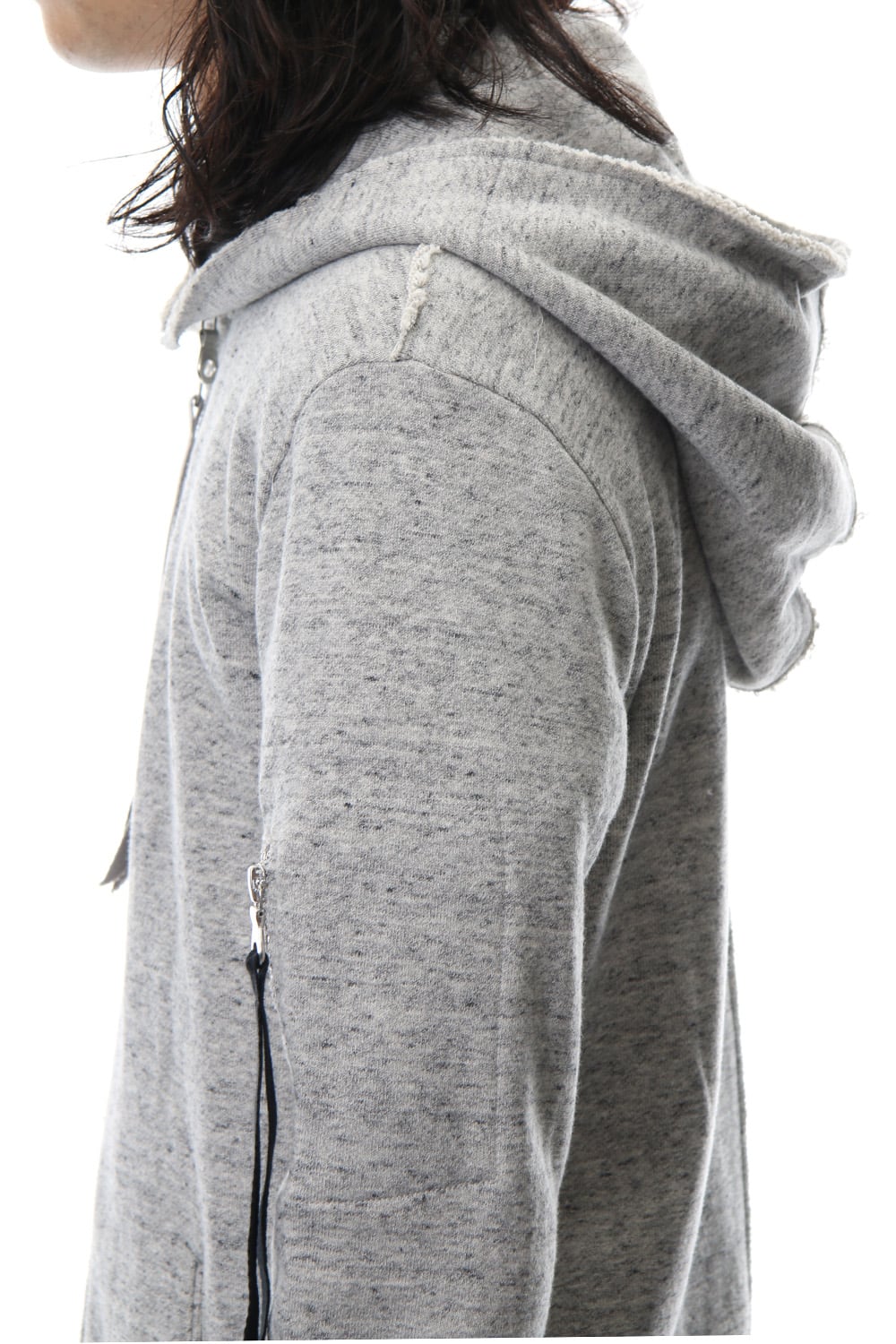 Removable hoodie blouson - Snow Gray