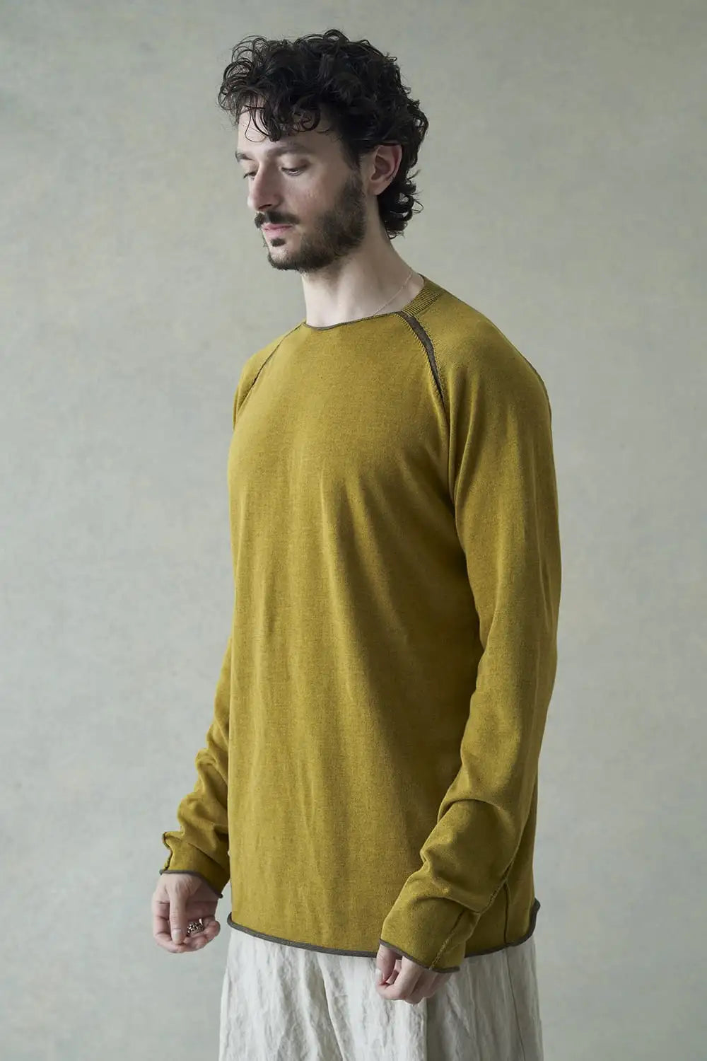 ロングスリーブハイツイストコットン Yellow