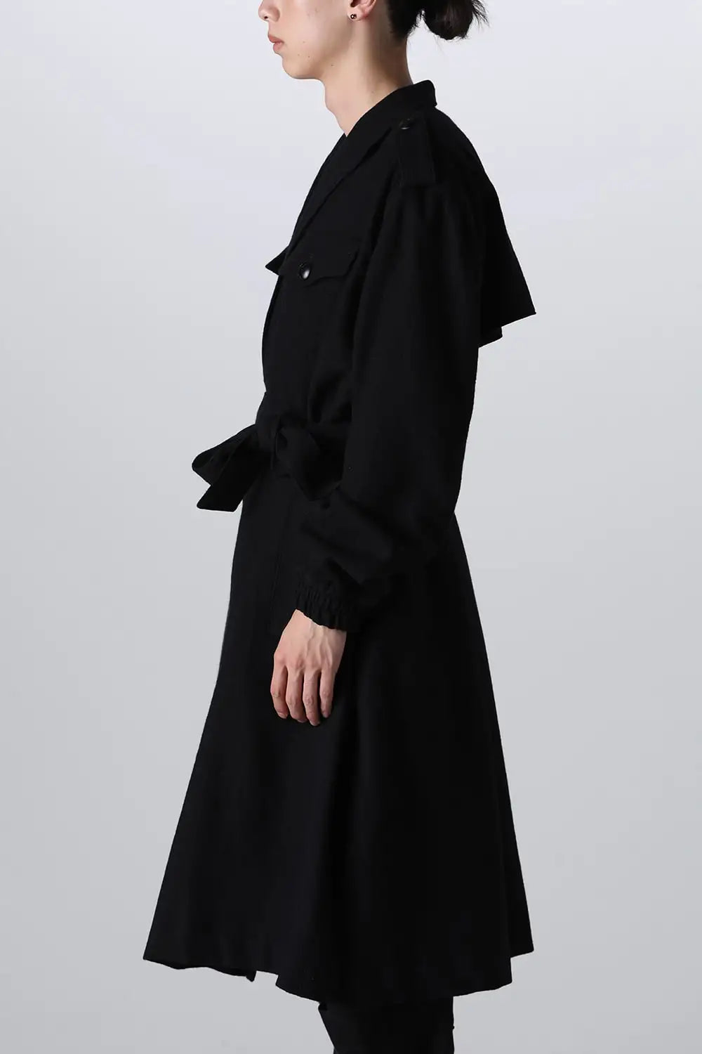 Stand Collar Drape Coat