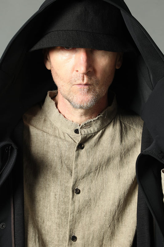 Shirt cotton / linen cold dyed