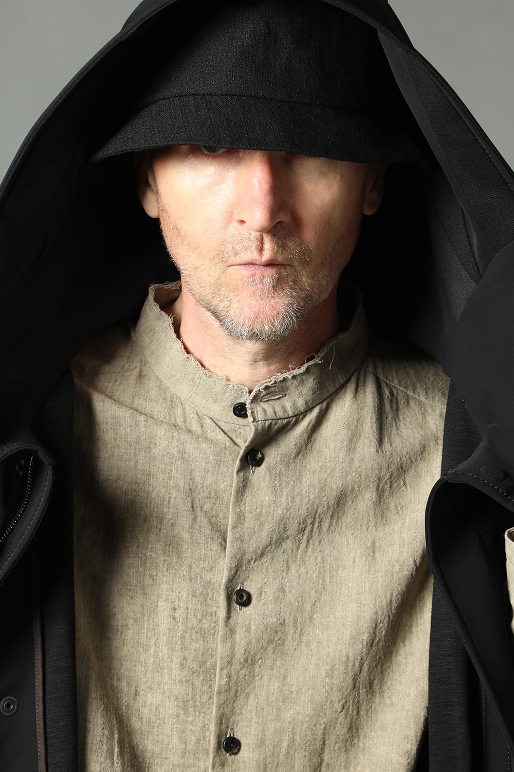 Shirt cotton / linen cold dyed