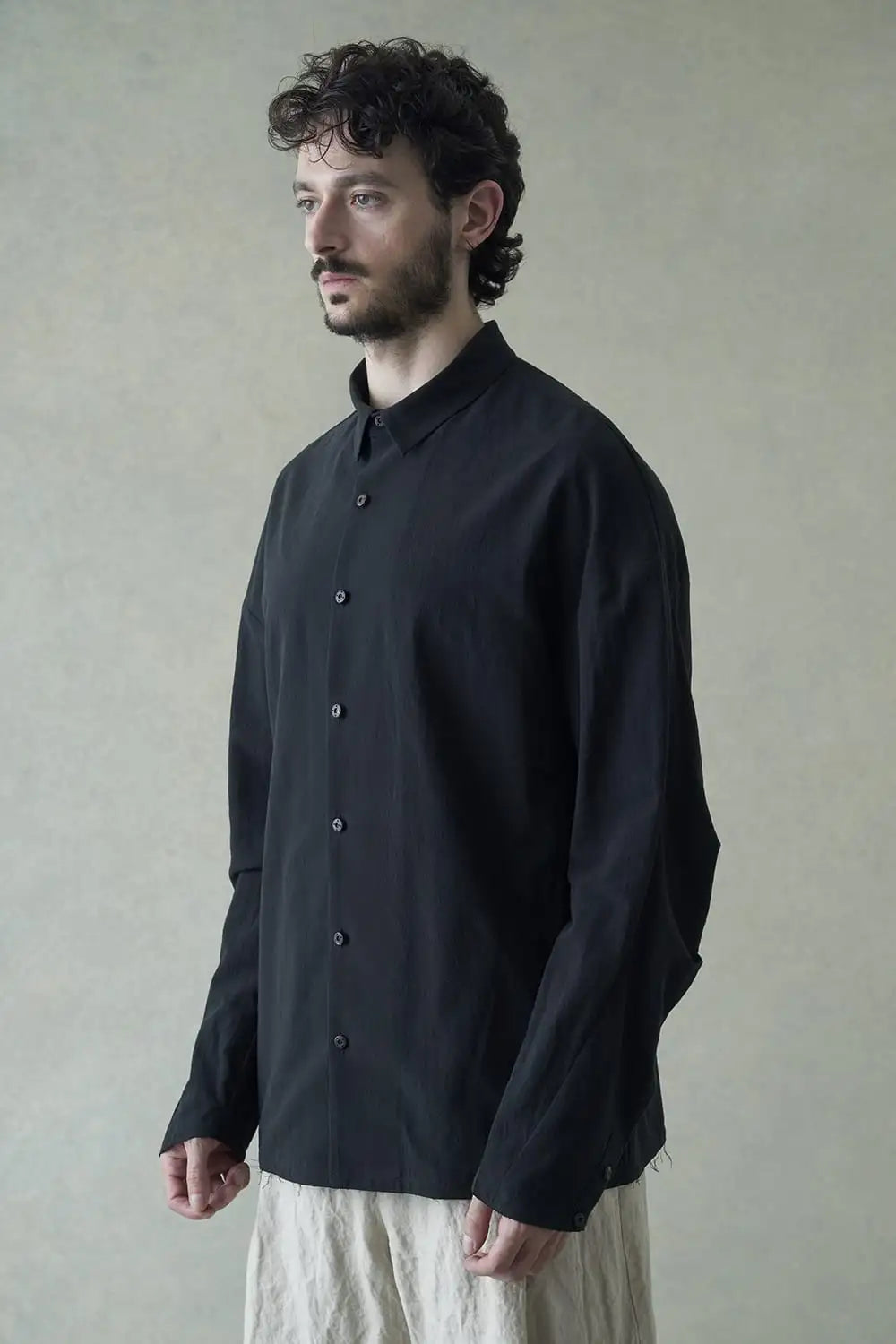 シャツ ルーズフィット コットンリネン