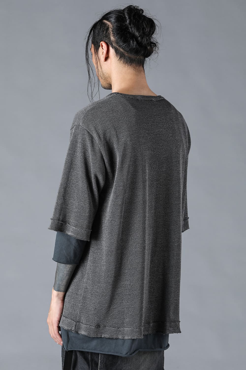 Washi x Rayon Knit Layered T-Shirt