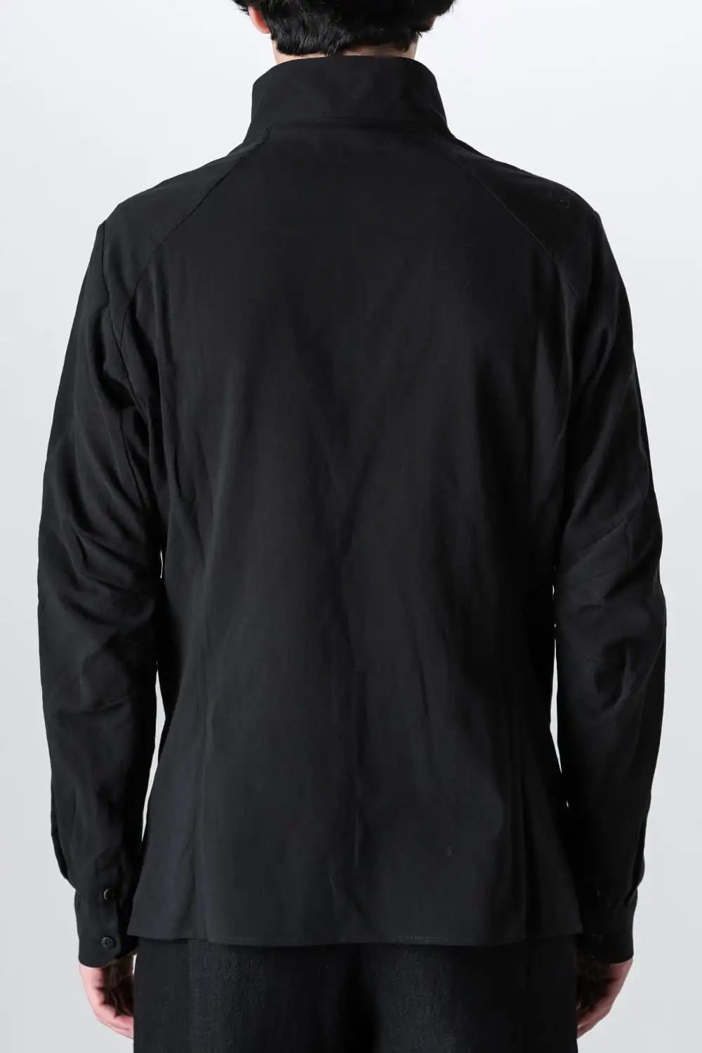 High neck shirt cotton / linen