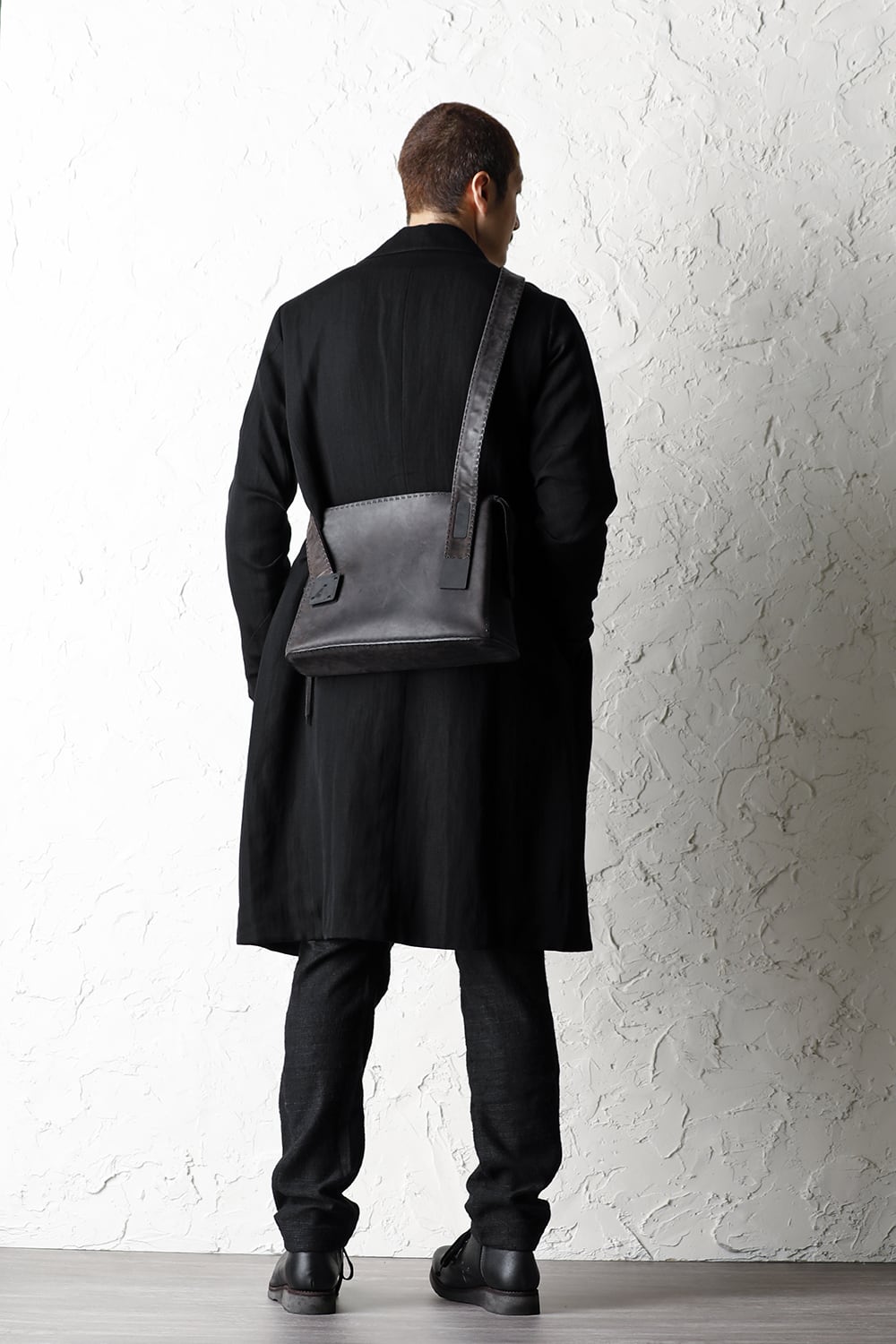 Hand made Messenger Bag Cow Leather Black