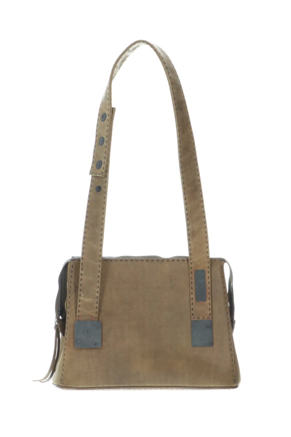 Hand made Messenger Bag Cow Leather Dark Olive