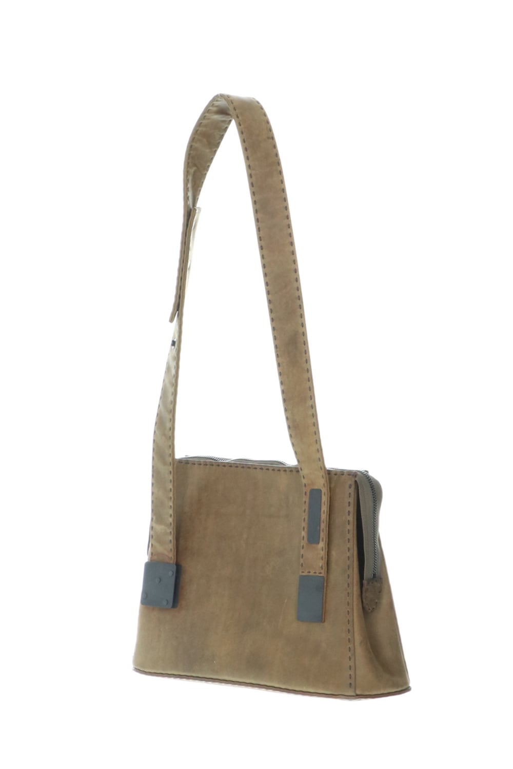 Hand made Messenger Bag Cow Leather Dark Olive