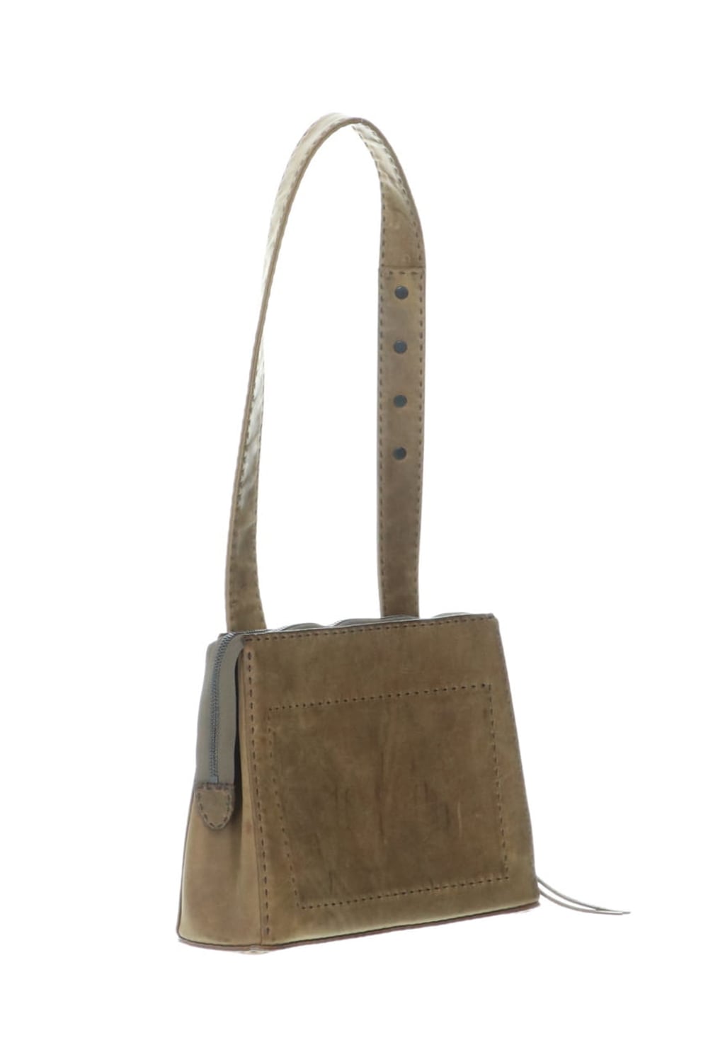 Hand made Messenger Bag Cow Leather Dark Olive