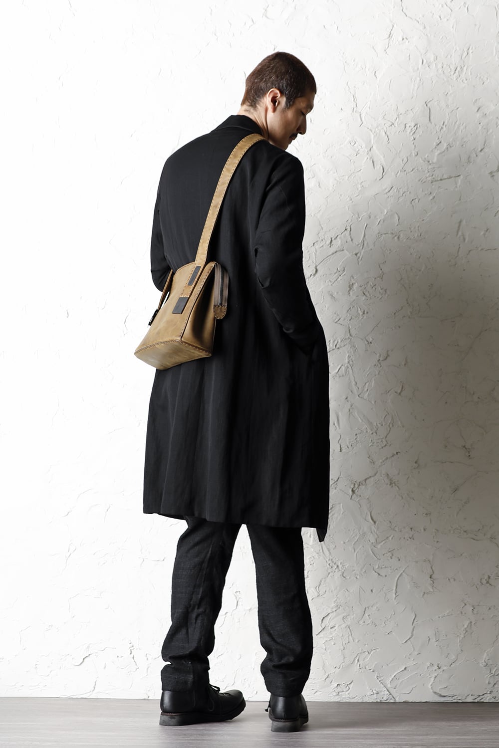 Hand made Messenger Bag Cow Leather Dark Olive